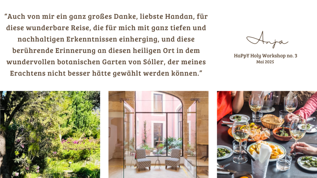 Testimonial Retreat Workshop Mallorca Psychotherapie deutsch 2025